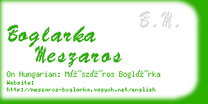 boglarka meszaros business card